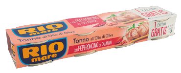 Tonno con Peperoncino in Olio di Oliva - Rio Mare - 3 x 80 g + 1 pz in Omaggio