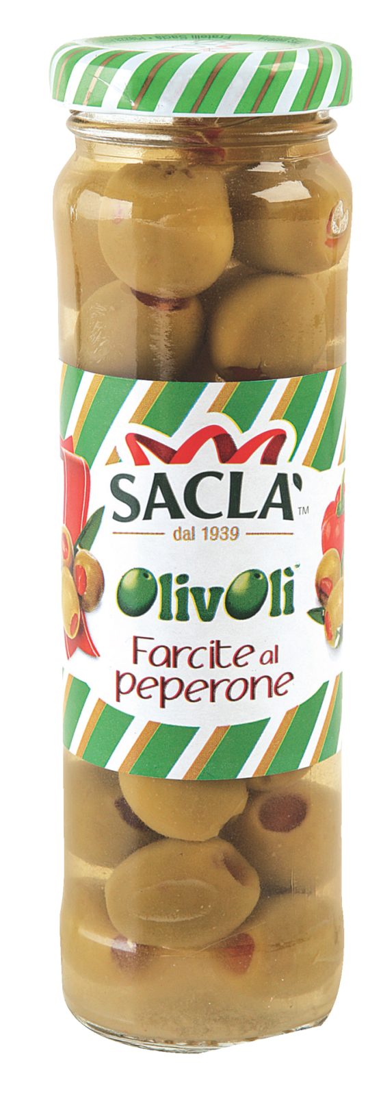 Olive Verdi Farcite al Peperone
