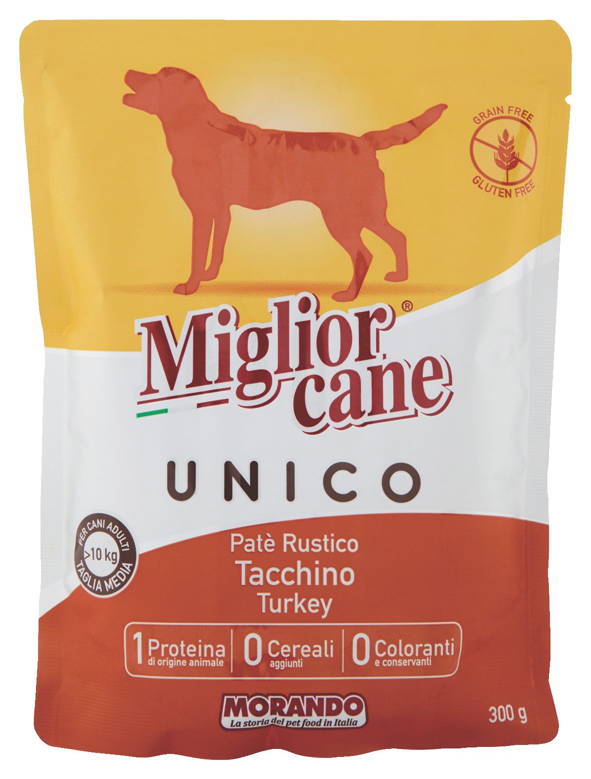 Patè Rustico per cani adulti Unico Tacchino 