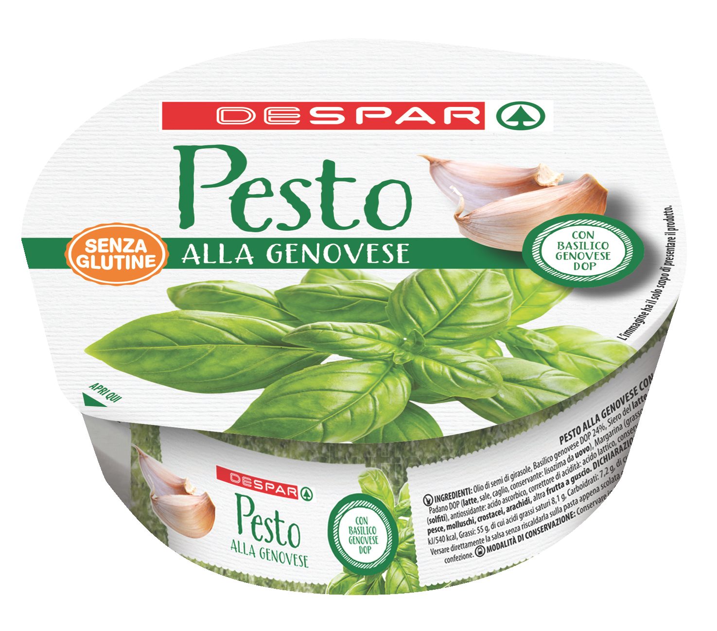 Frischer Pesto alla Genovese mit oder ohne Knoblauch