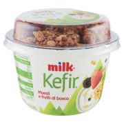 Kefir mit Müsli und Waldfrüchten