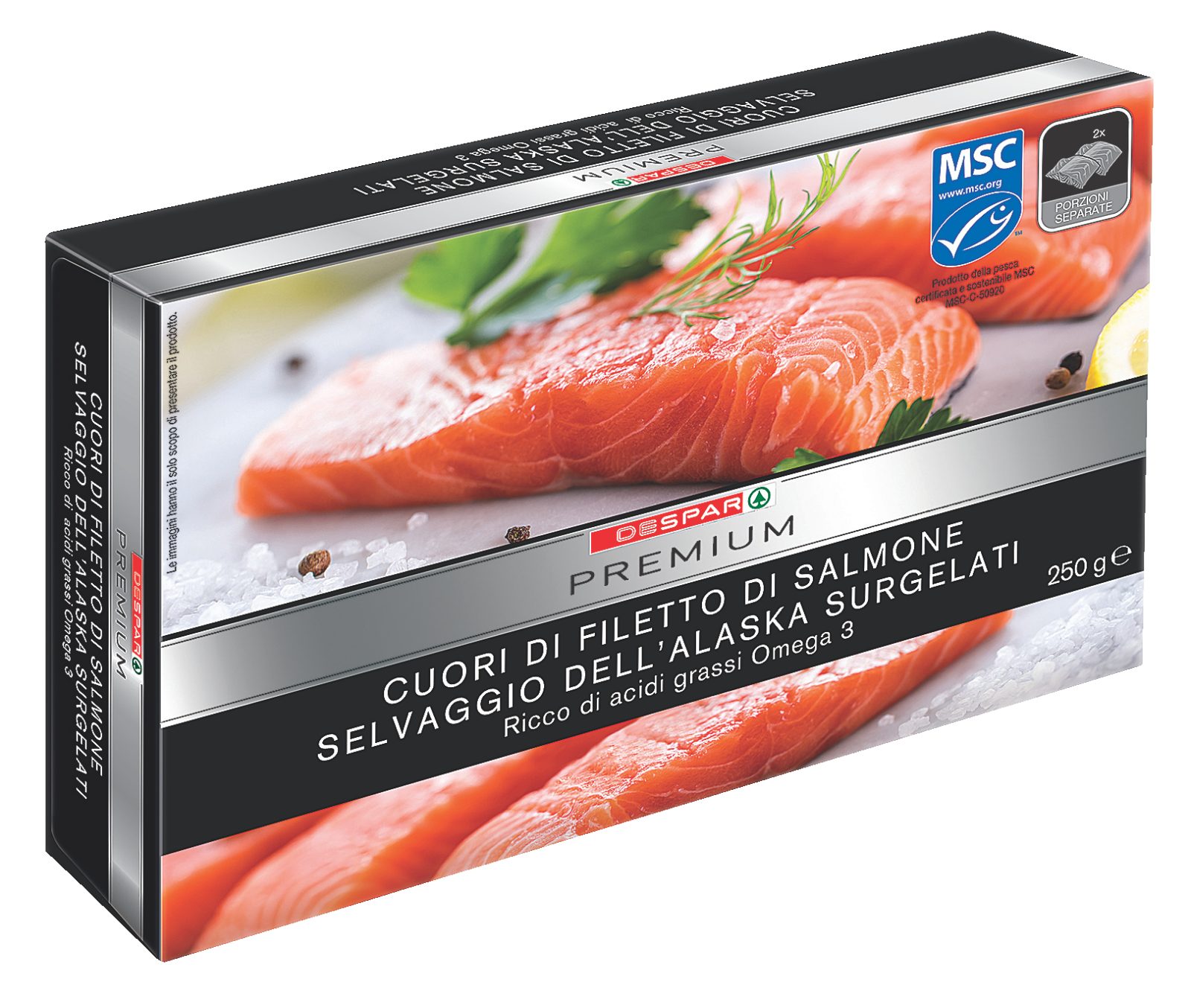 Cuori di Filetto di Salmone Selvaggio dell'Alaska