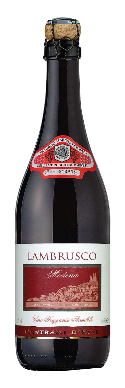 Rotwein Lambrusco Modena DOC Amabile Contrada d'Este