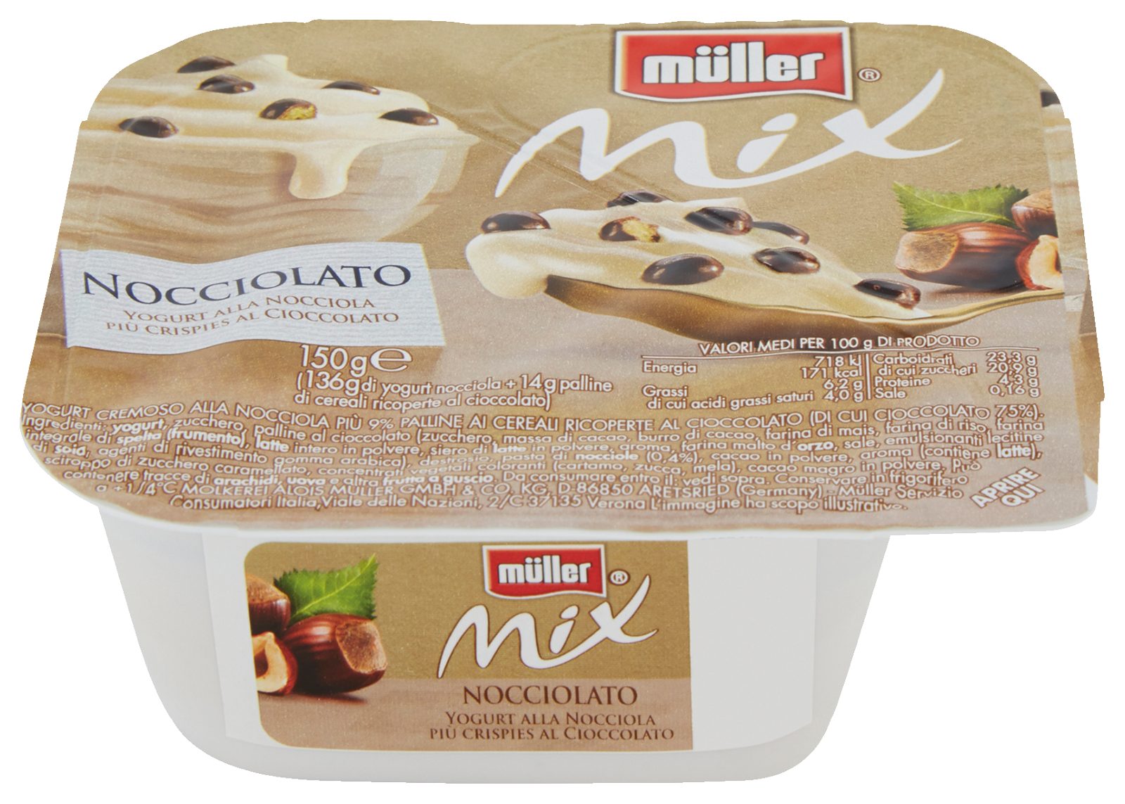 Haselnussjoghurt plus Schoko-Crispies