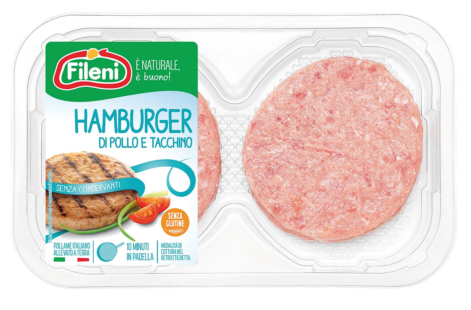 Hamburger aus Hähnchen und Putenfleisch