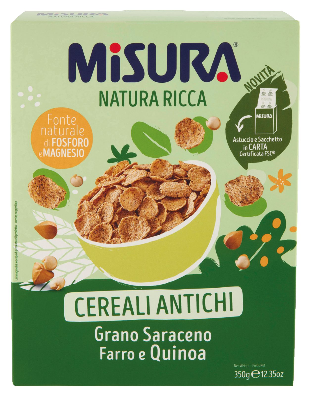 Natura Ricca Cereali Antichi Grano Saraceno Farro e Quinoa