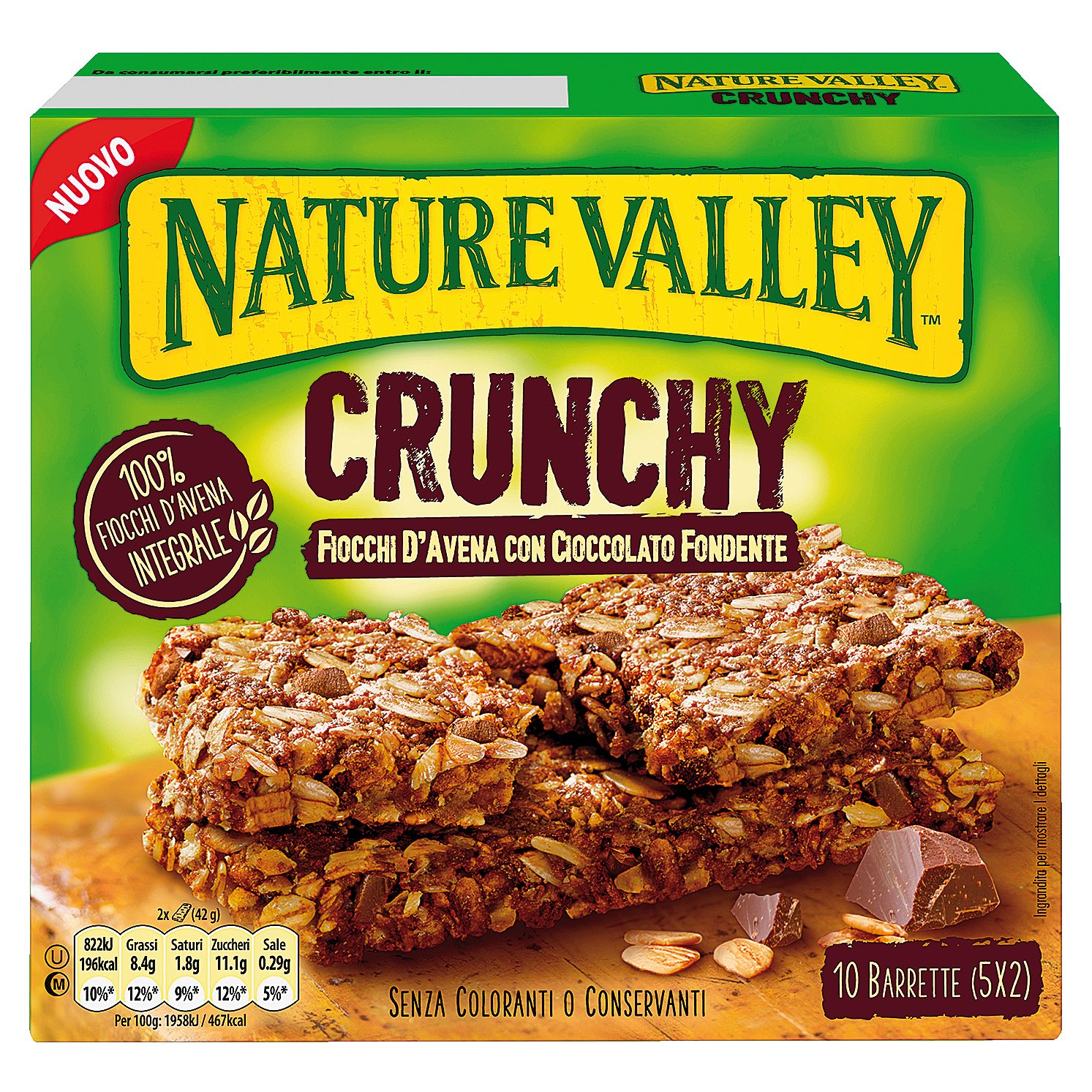 Crunchy Fiocchi d'Avena con Cioccolato Fondente