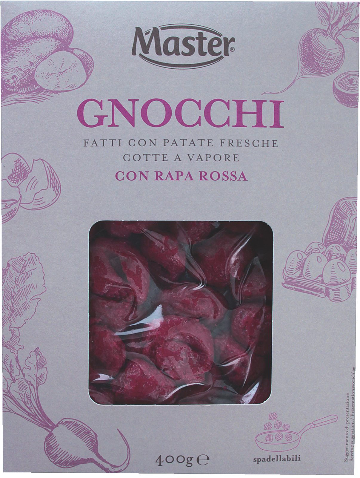 Gnocchi con rapa rossa