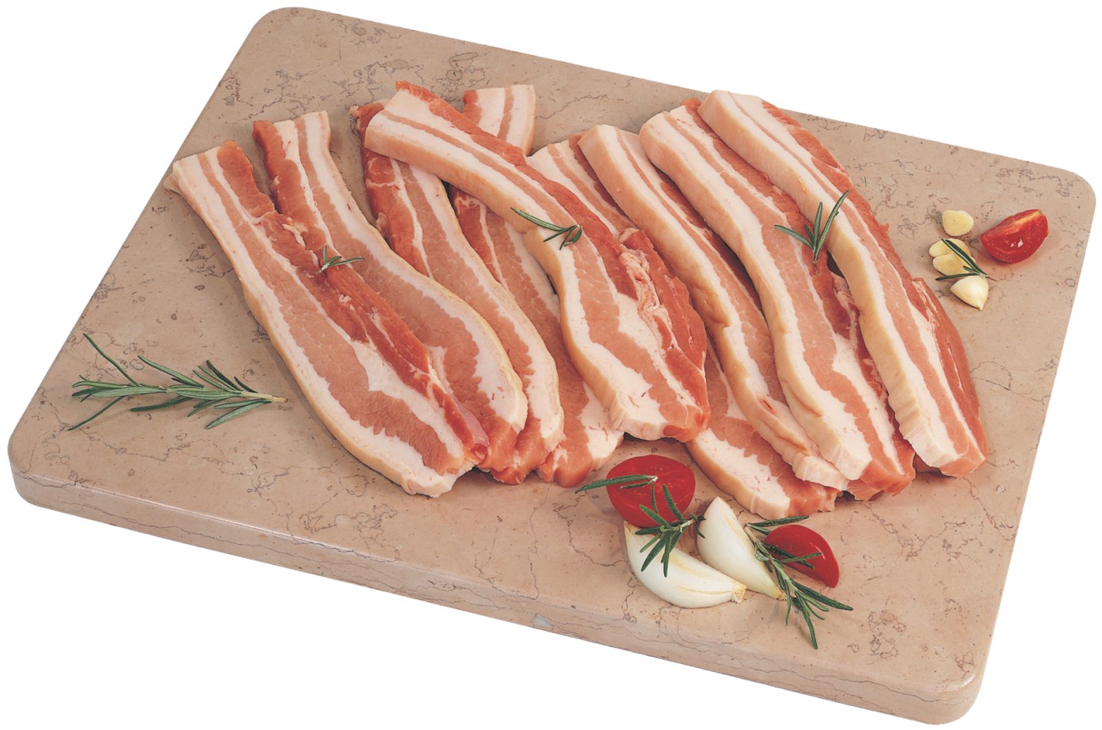 Pancetta di suino a fette 