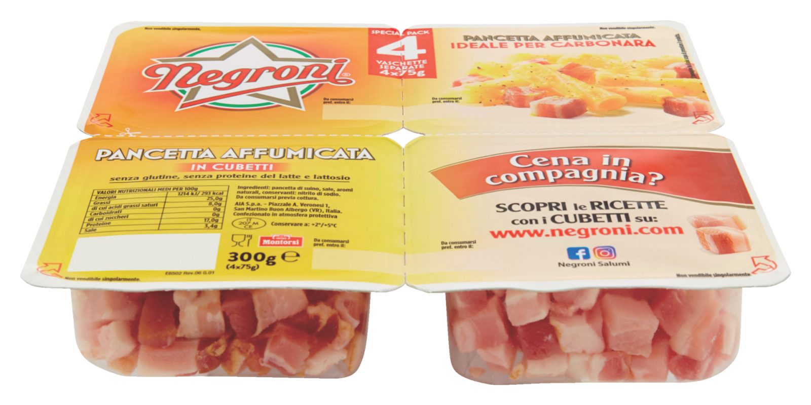 Pancetta a cubetti affumicato