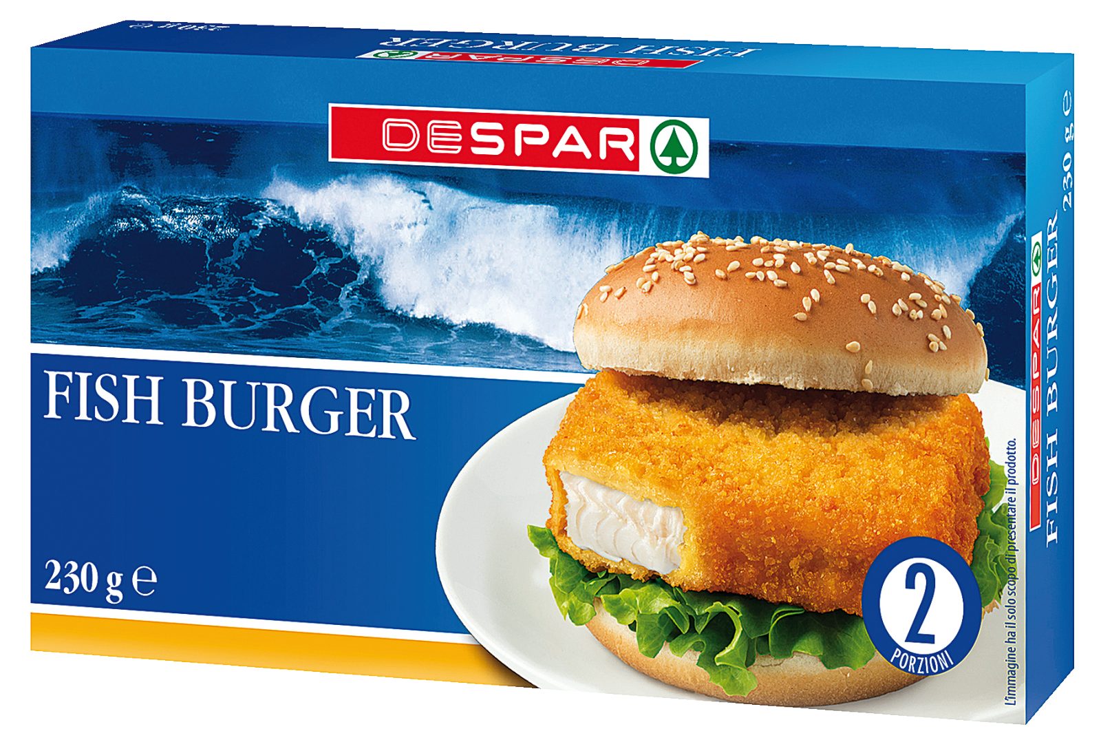 Fish Burger Impanato, Prefritto e Surgelato