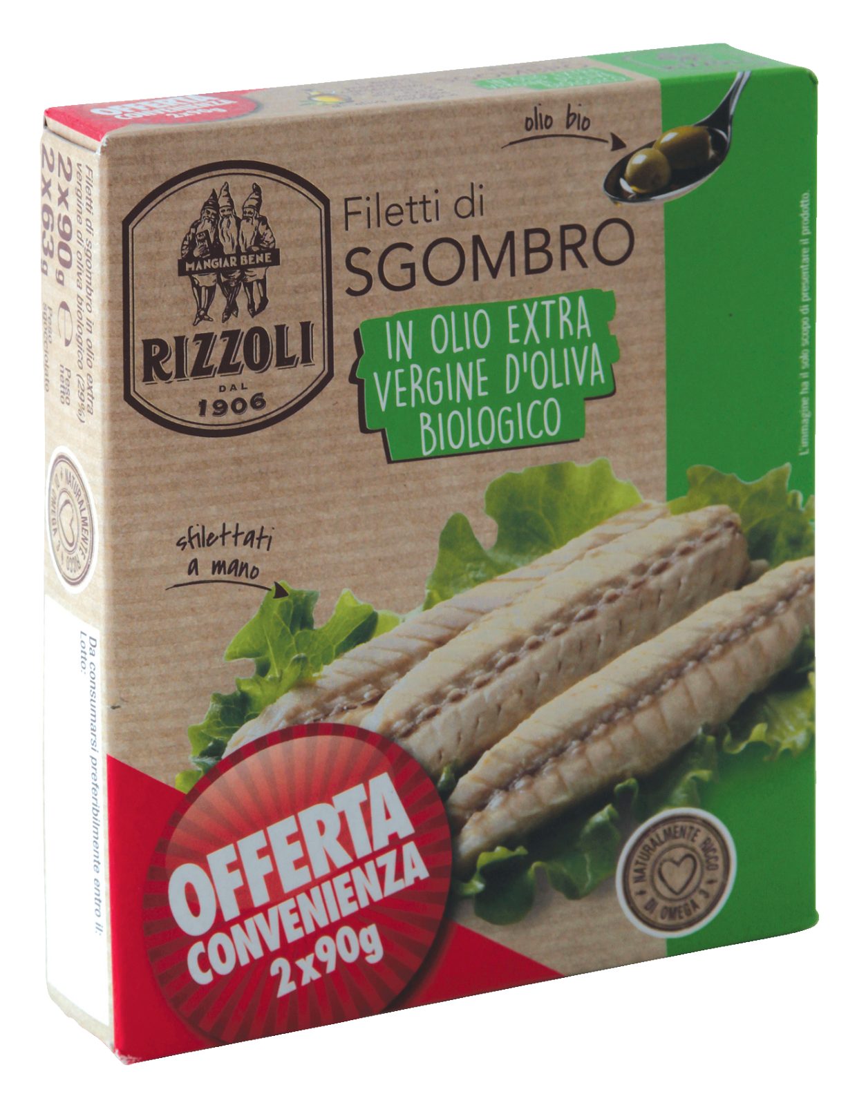 Filetti di sgombro in olio extra vergine di oliva bio