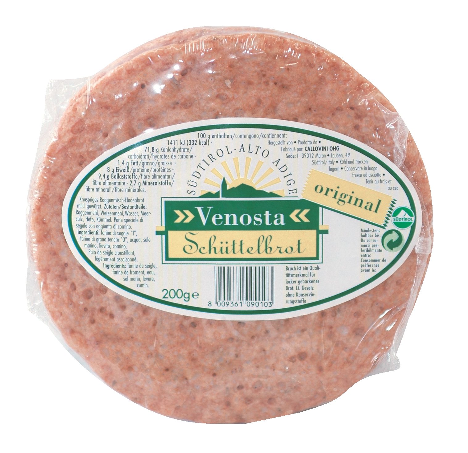 Vinschgauer Schüttelbrot Original