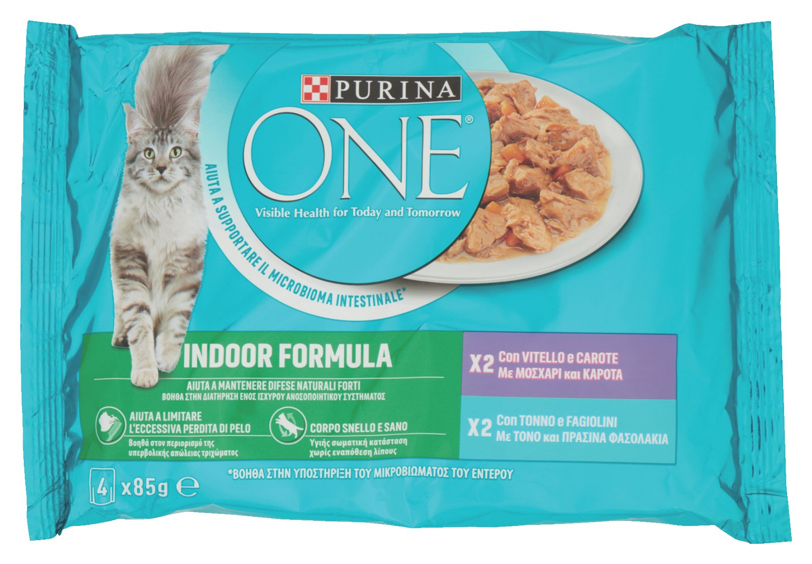 Alimento umido per gatto Indoor Formula Vitello e Tonno - 