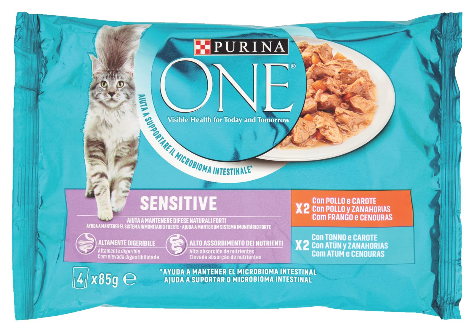 Alimento umido per gatto Sensitive Pollo e Tonno