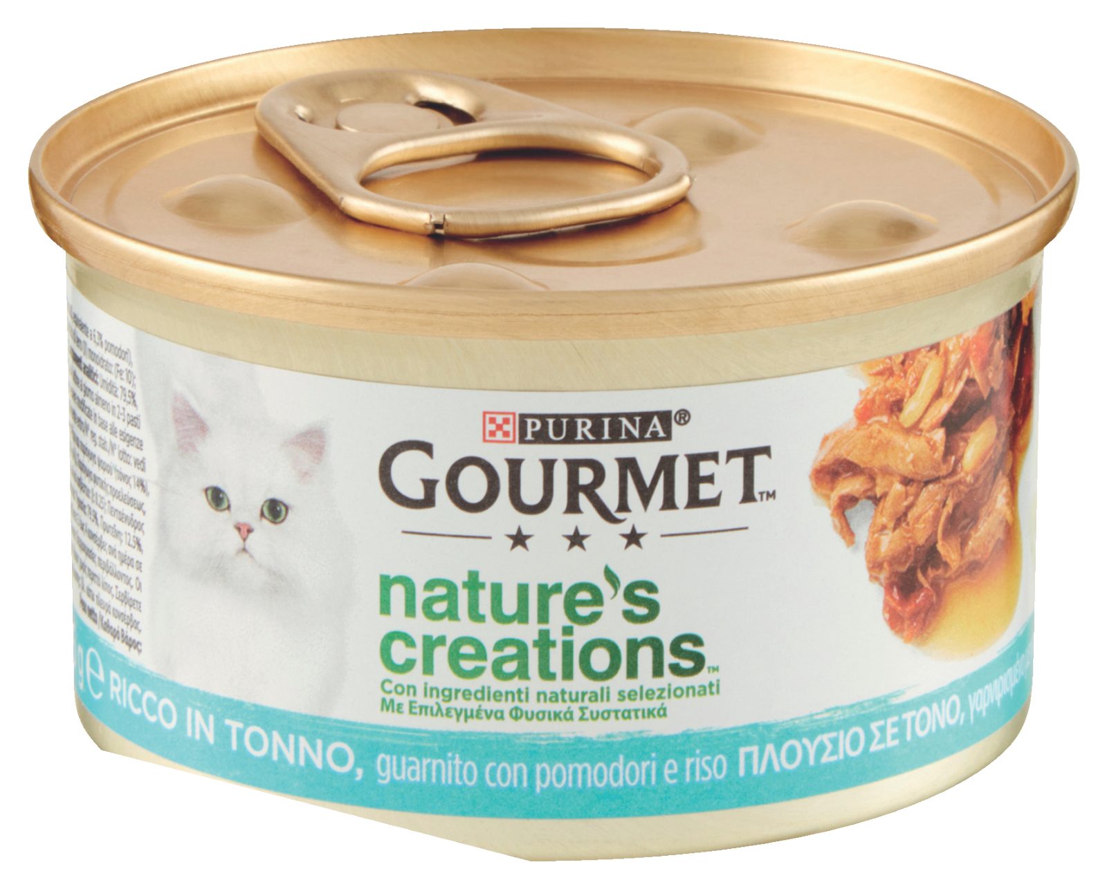 Cibo umido per gatti Nature's Creations con tonno, pomodori e riso