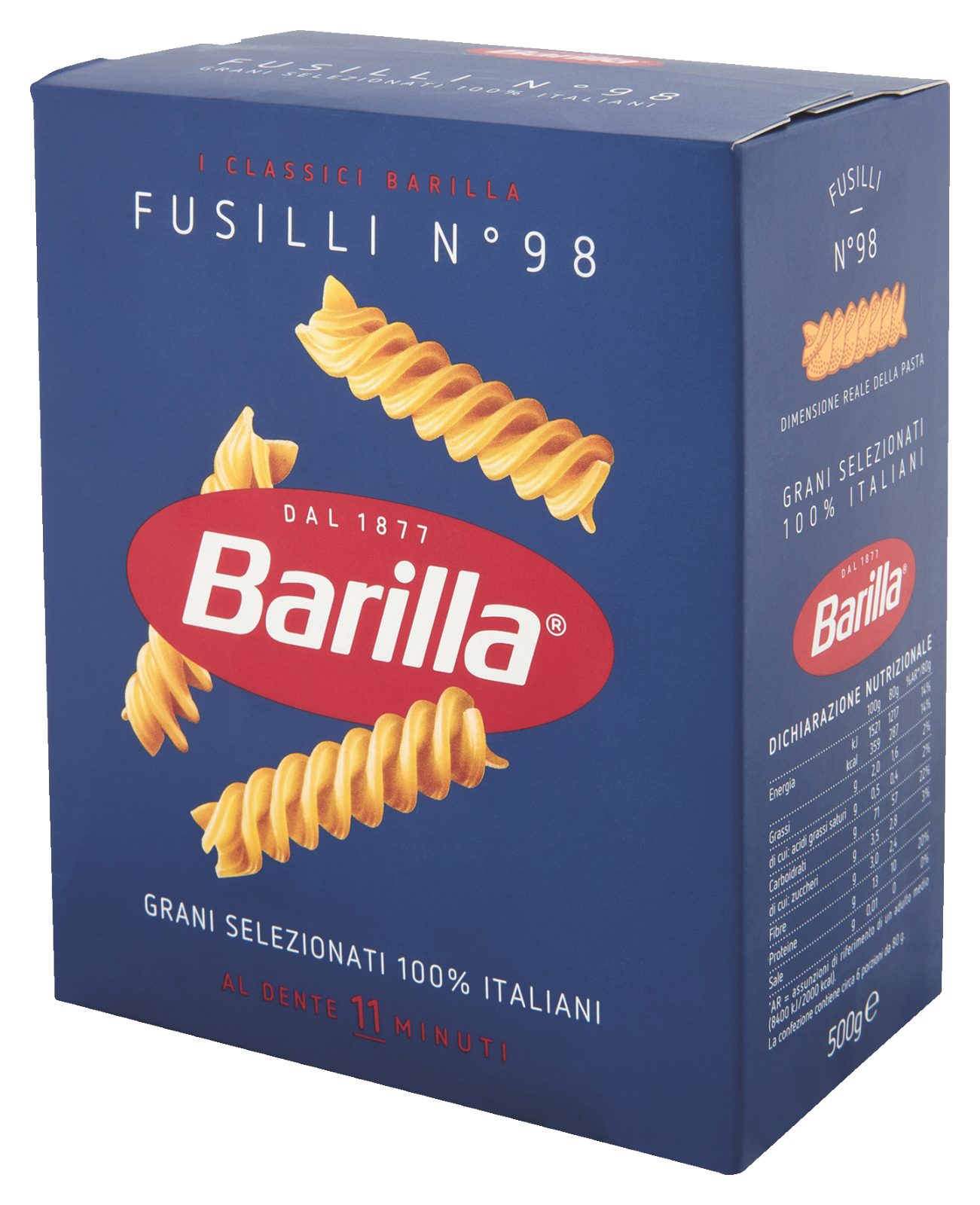 Pasta di semola fusilli