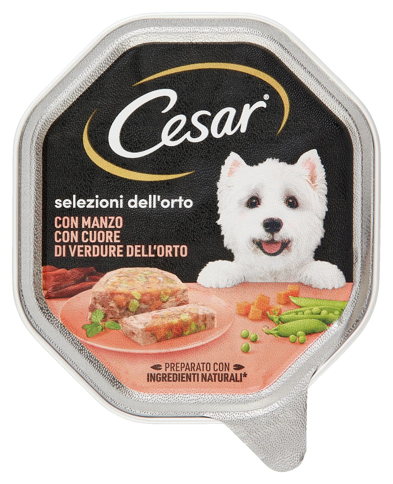 Patè per cane manzo con cuore di verdure