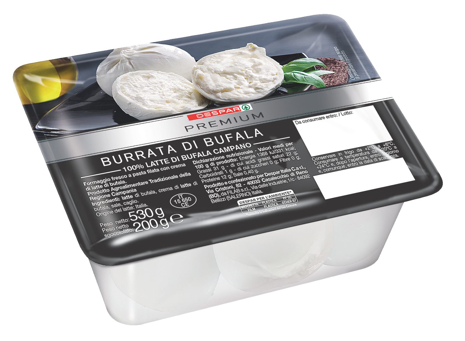 Büffel-Burrata Kampanien