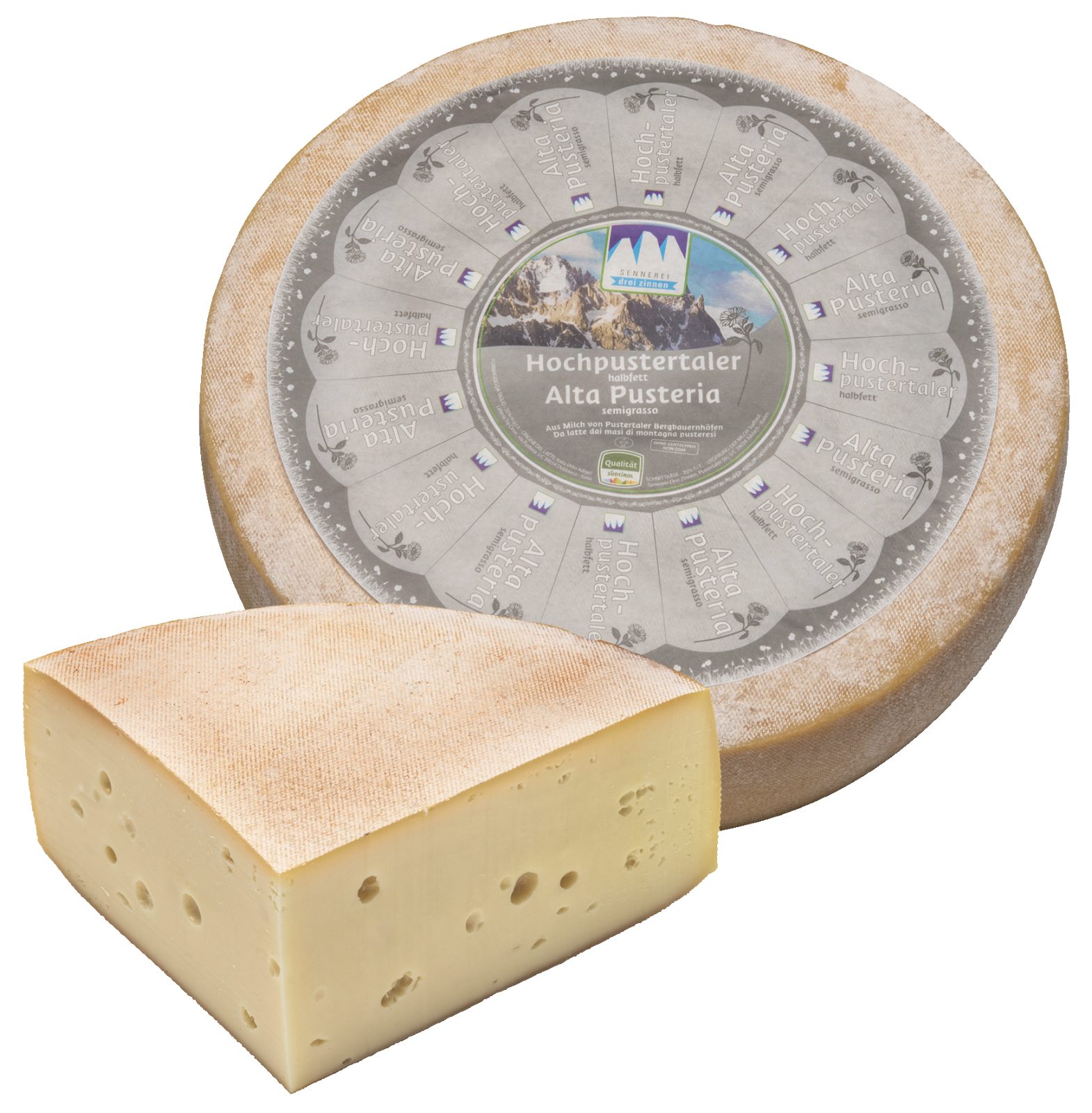 Formaggio Alta Pusteria semigrasso Latte Fieno