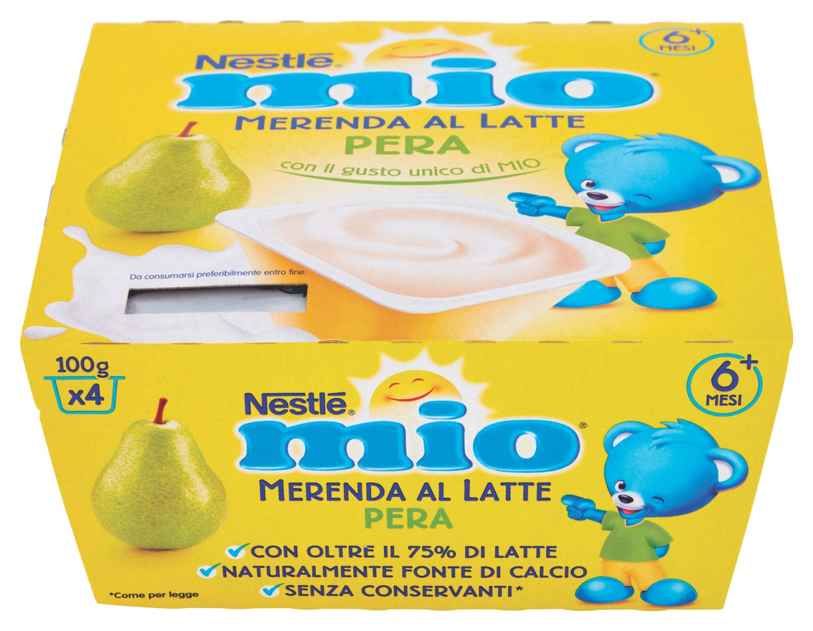 Merenda Mio al Latte Pera 