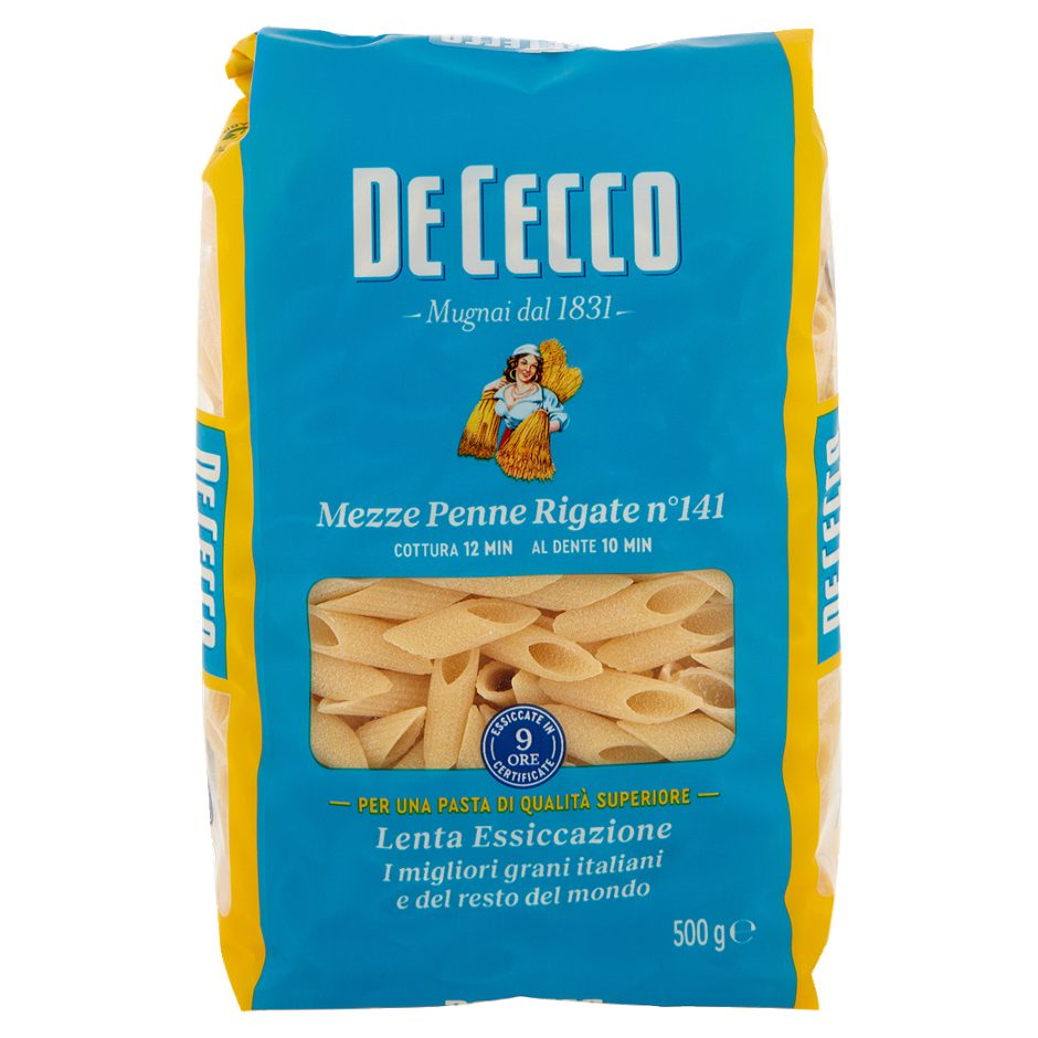 Pasta di semola Mezze Penne Rigate