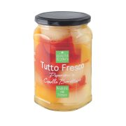 Borettane-Zwiebeln und Paprika