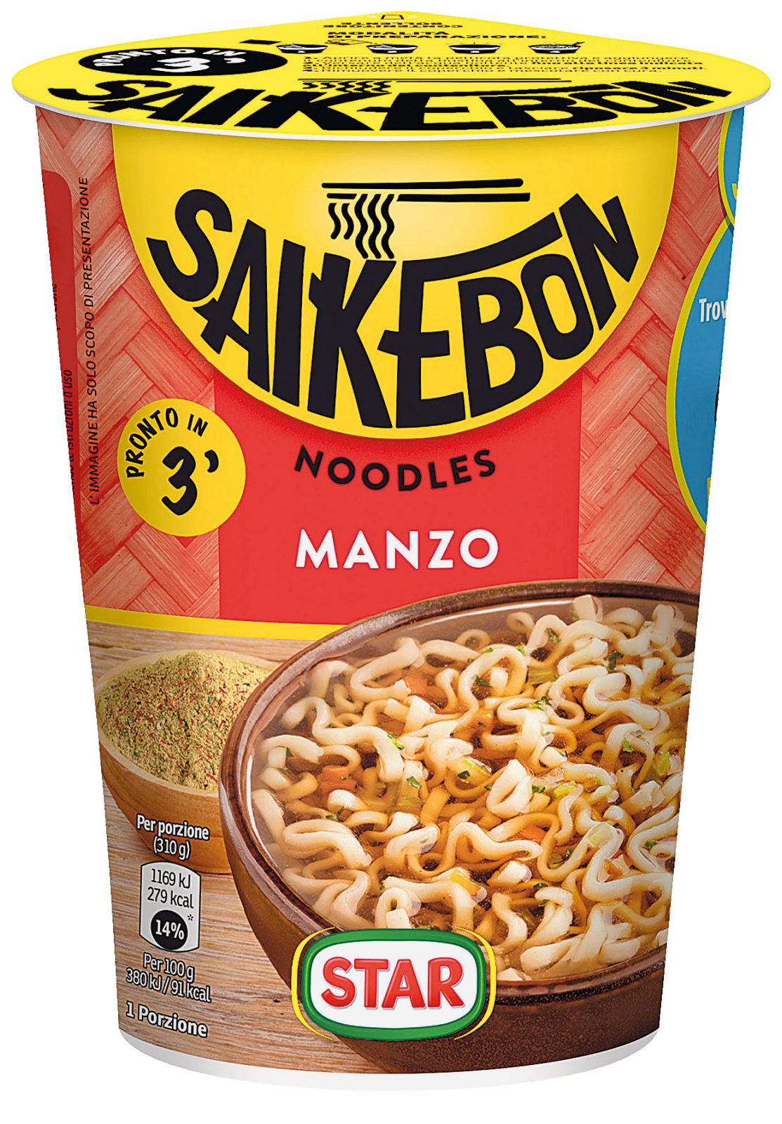 Noodles Saikebon mit Rind