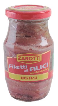 Filetti di alici distesI in olio di oliva - Zarotti - 150g