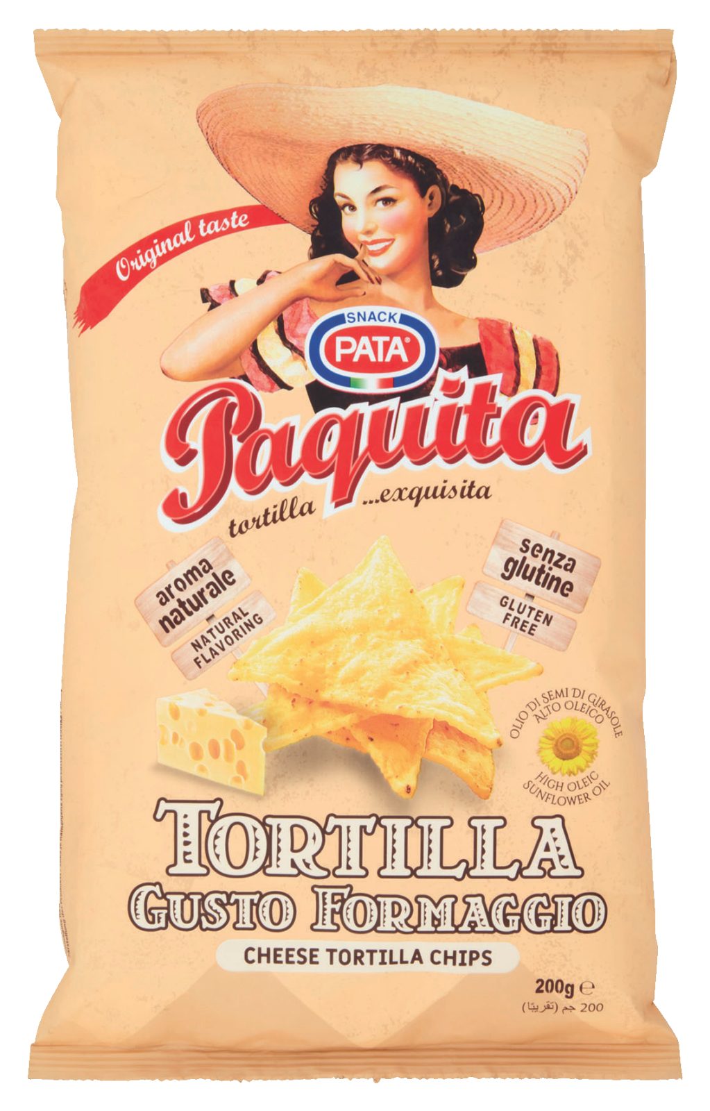 Tortilla gusto formaggio Paquita