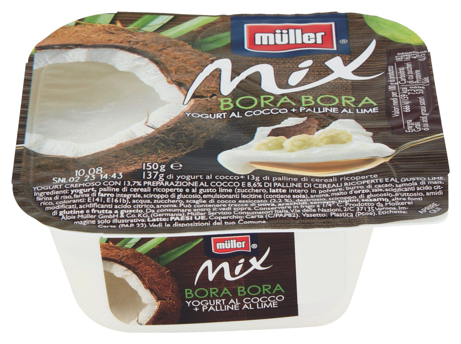 Kokosjoghurt plus Limettenkugeln