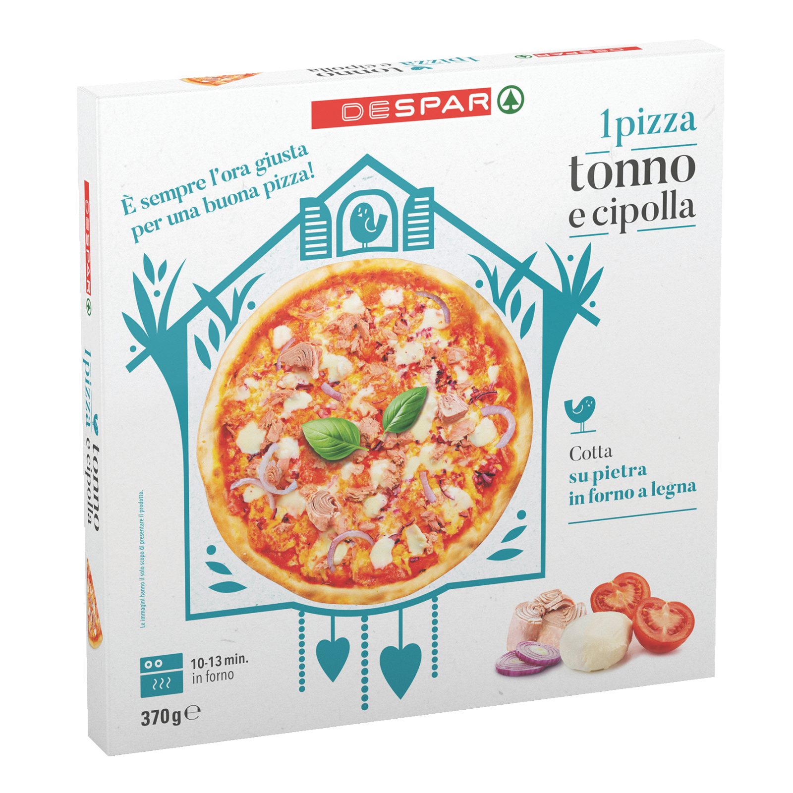 Pizza mit Thunfisch und Zwiebeln