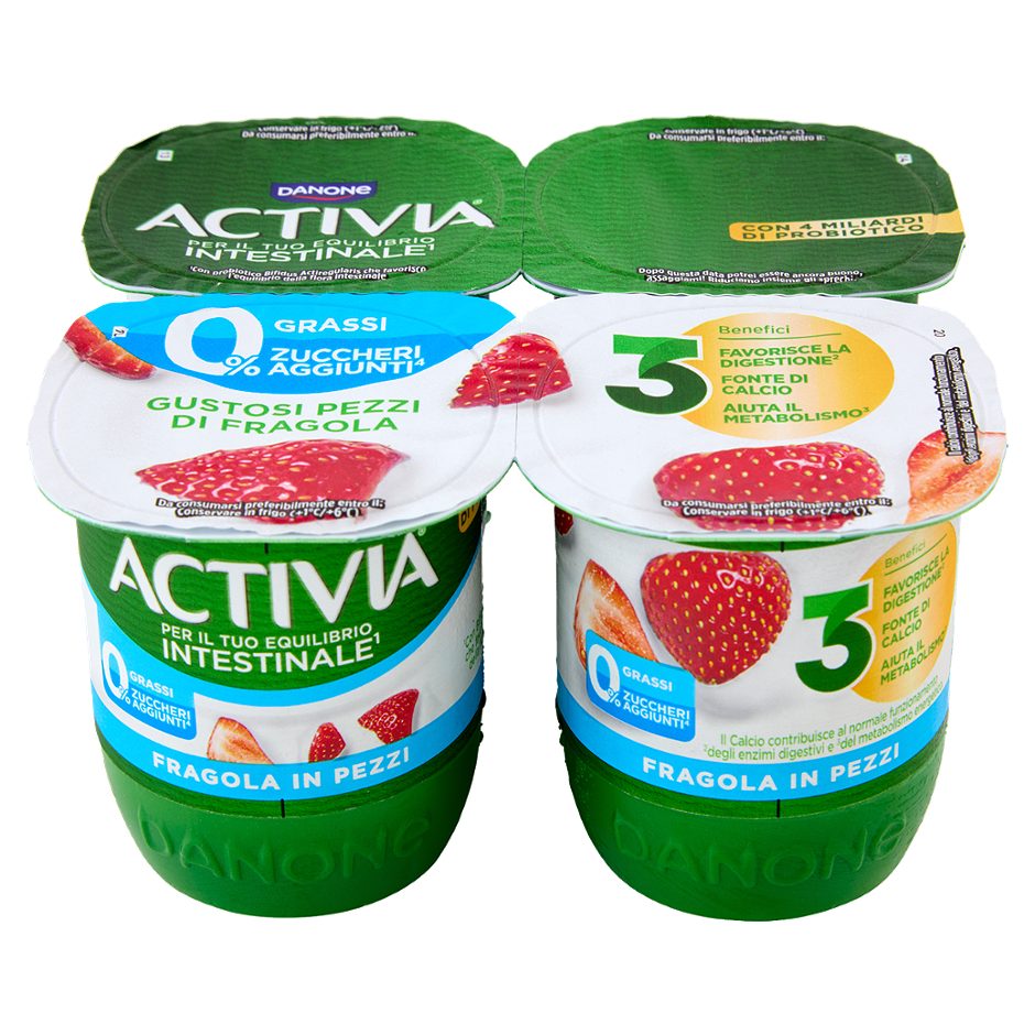 Yogurt con Probiotico Bifidus, 0% Grassi, 0% Zuccheri Aggiunti, Fragola