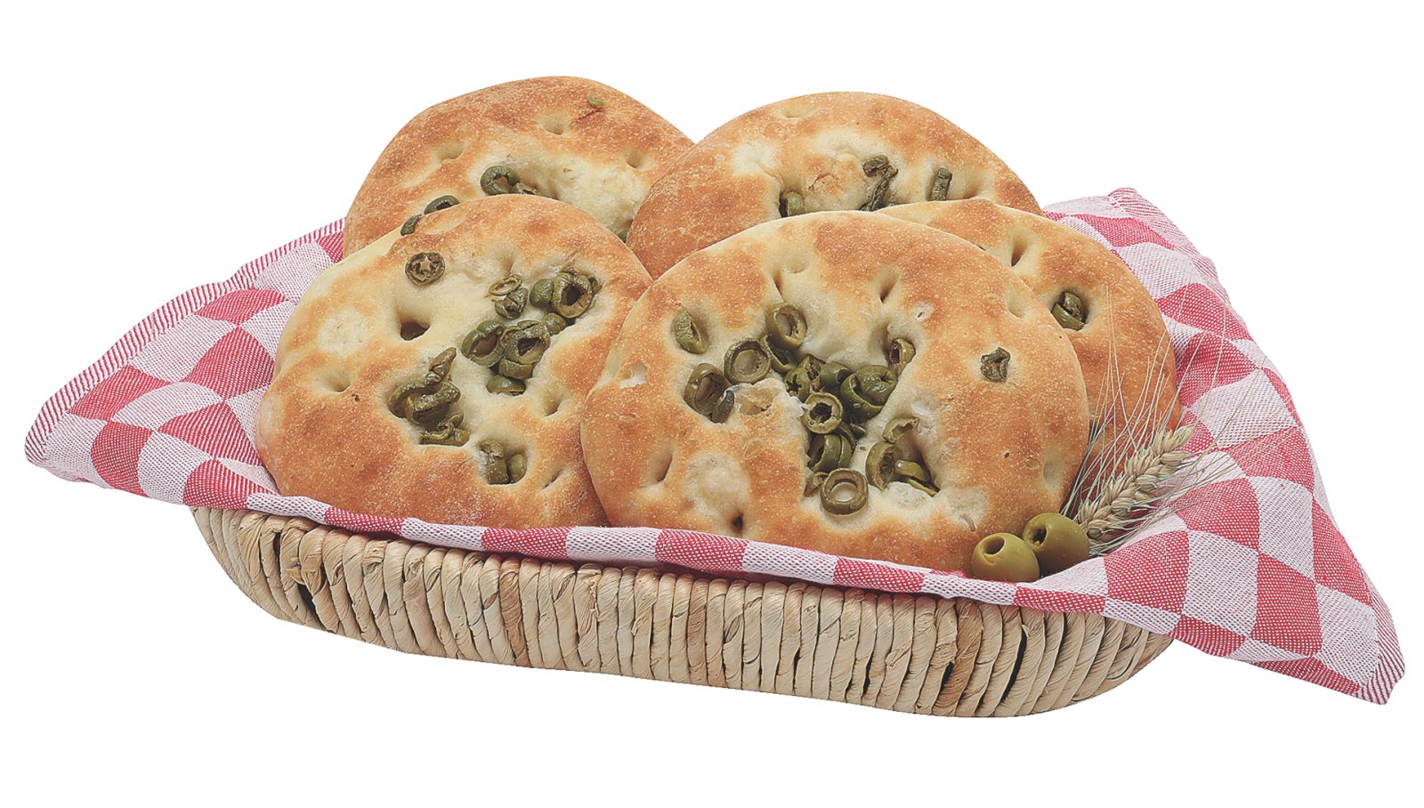 Focaccina alle olive verdi