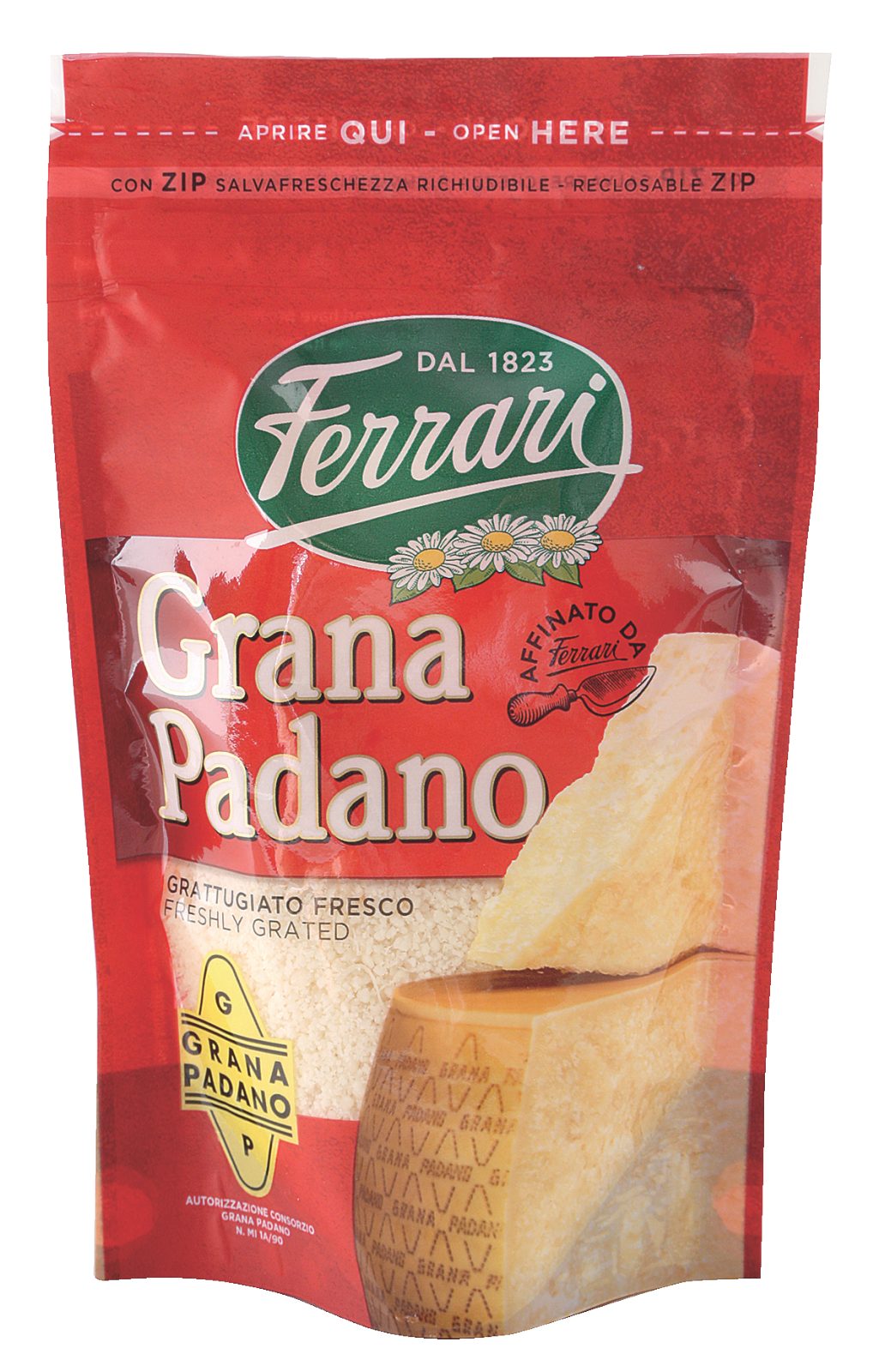 Geriebener Hartkäse Grana Padano