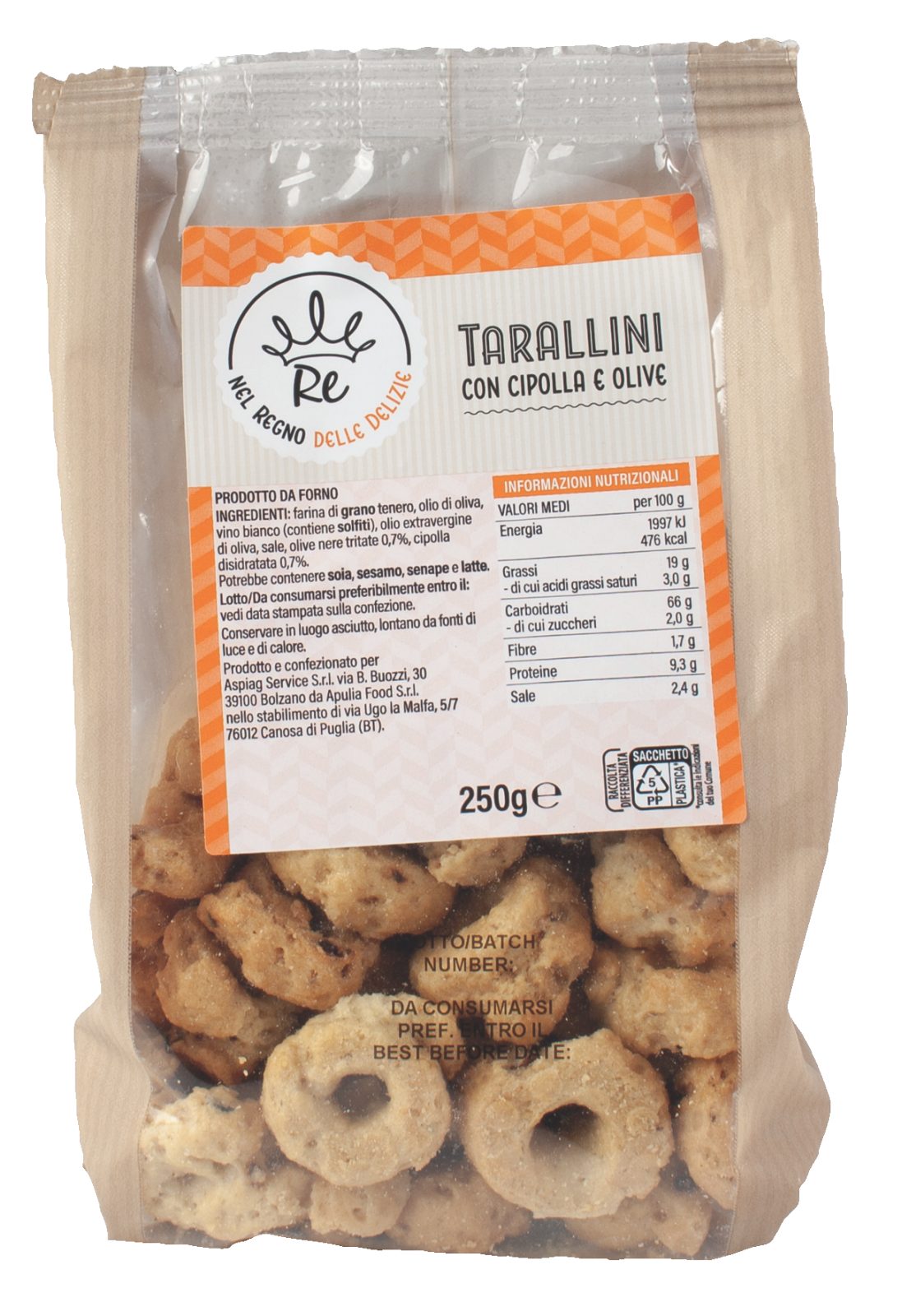 Tarallini con Cipolla e Olive