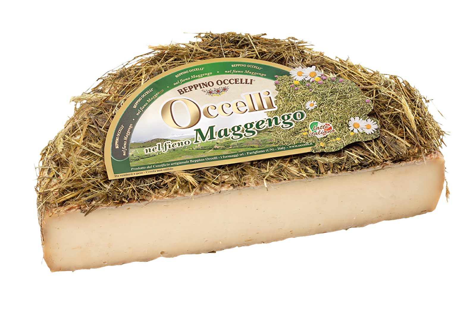 Käse Occelli im Frühlingsheu