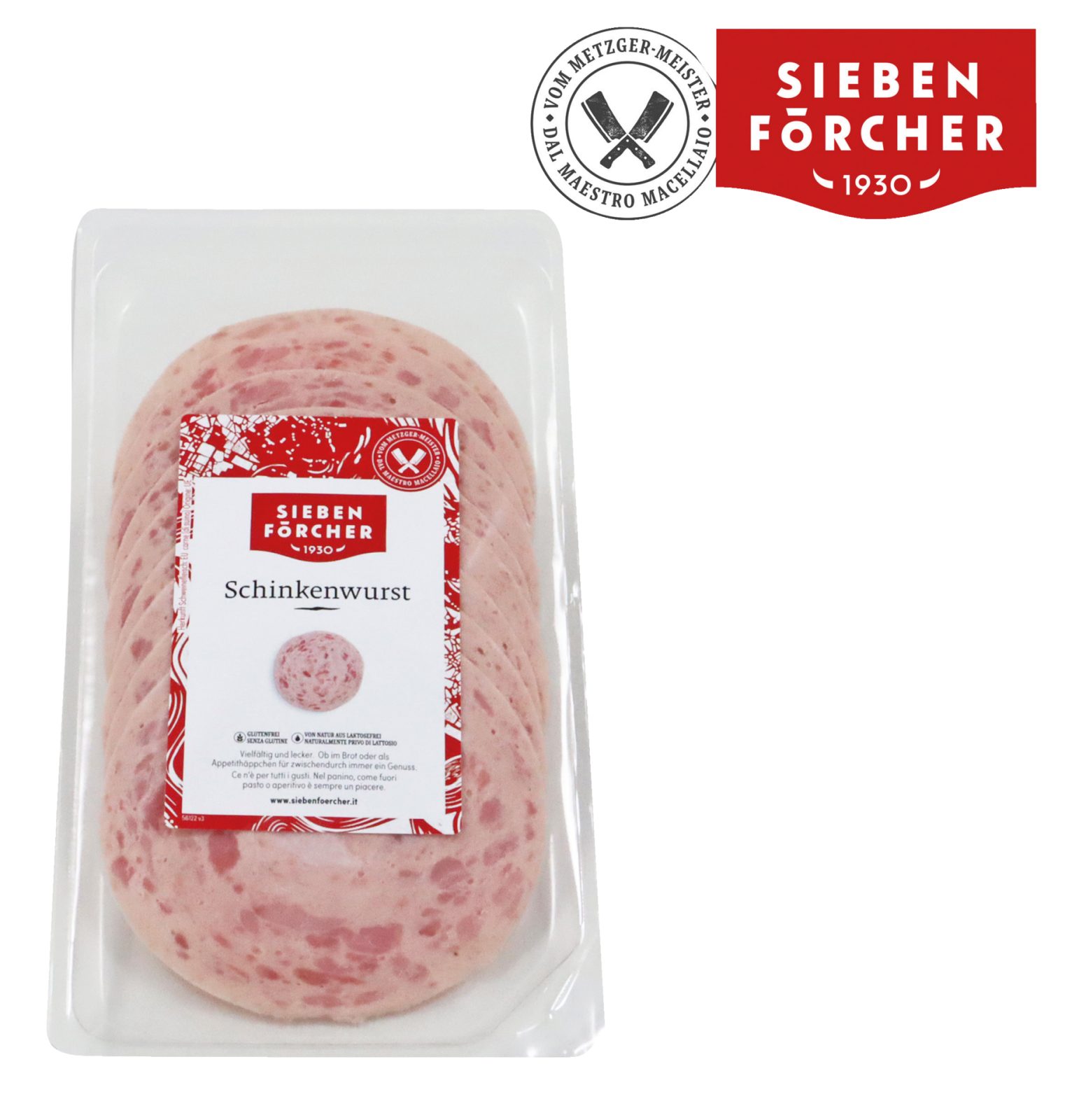 Schinkenwurst in Scheiben