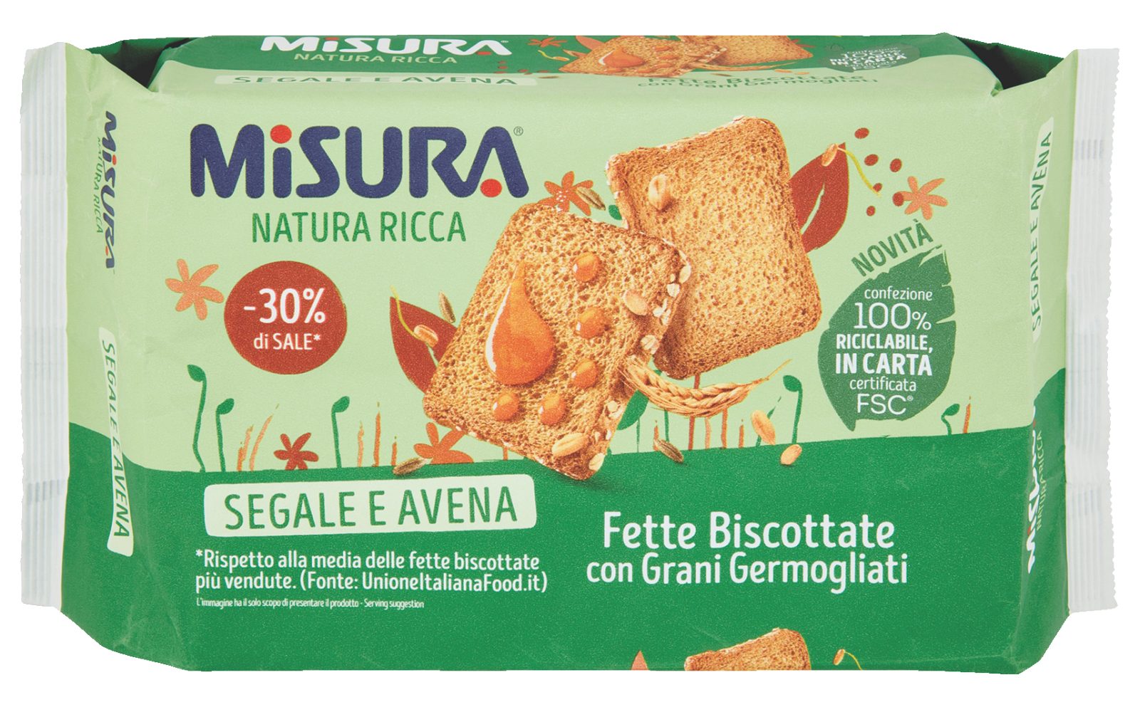 Fette Biscottate Misura Segale 