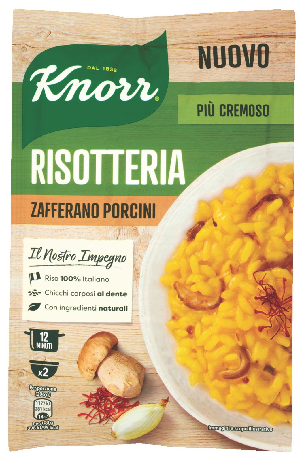 Risotto allo zafferano con porcini