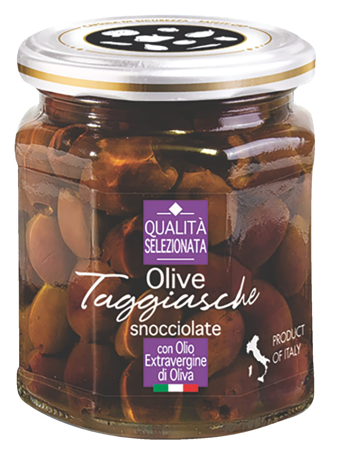 Olive Taggiasche Sgocciolate con olio Extravergine di Oliva