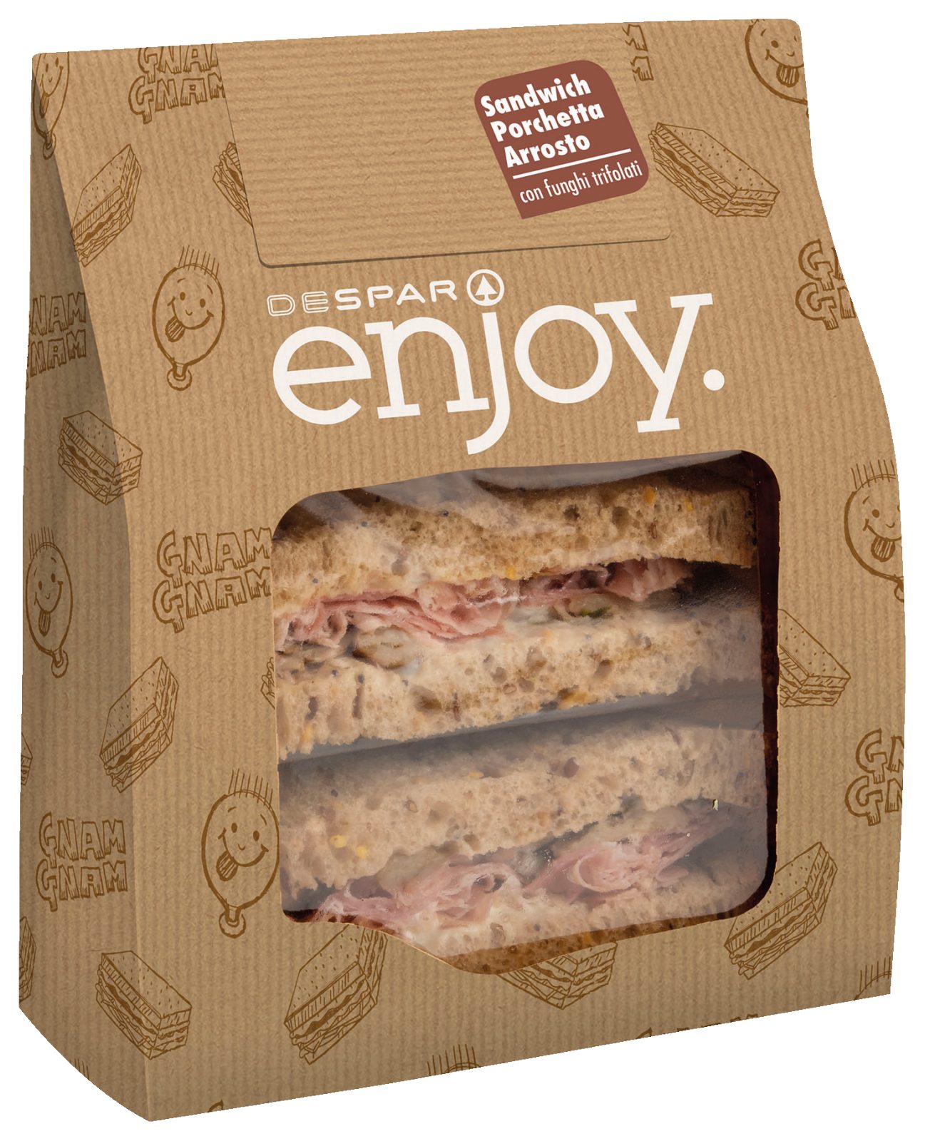 Sandwich Porchetta Arrosto con funghi trifolati