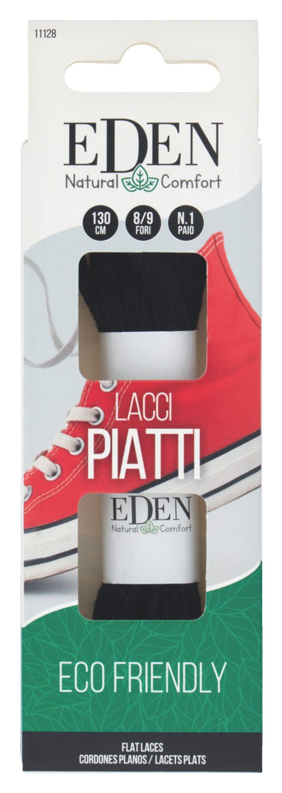 Lacci Piatti 130 cm 8/9 Fori 1 Paio