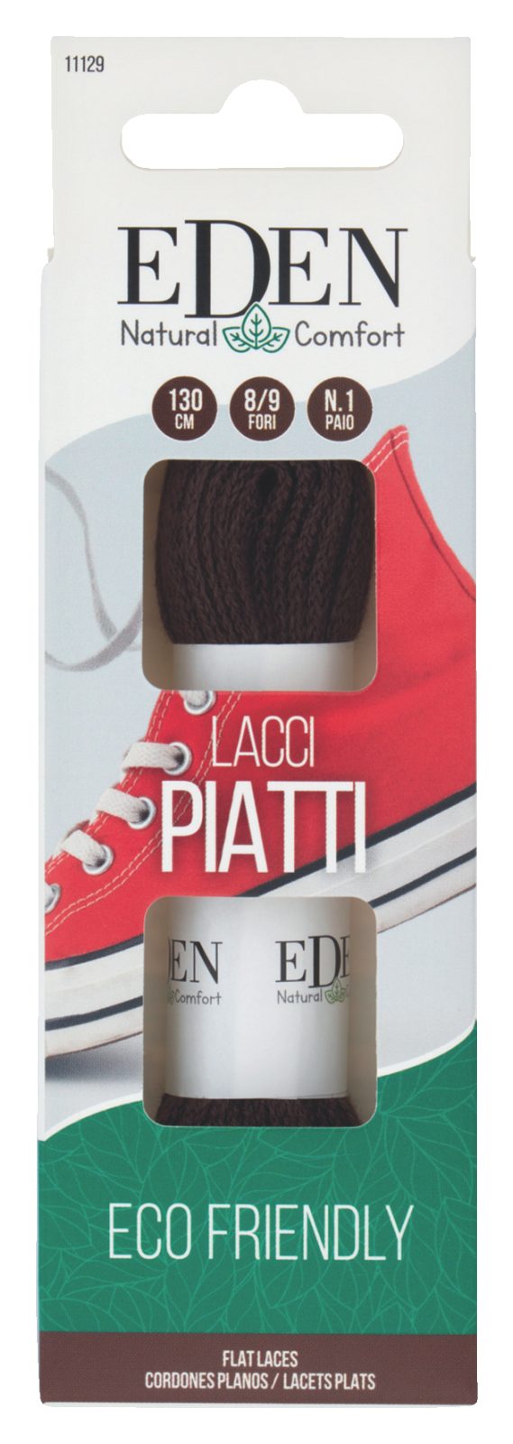 Lacci Piatti 130 cm 8/9 Fori 1 Paio