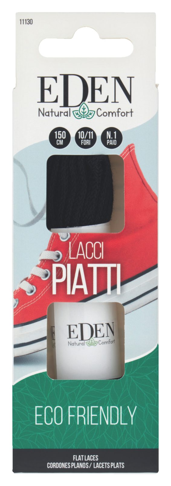 Lacci Piatti 150 cm 10/11 Fori 1 Paio