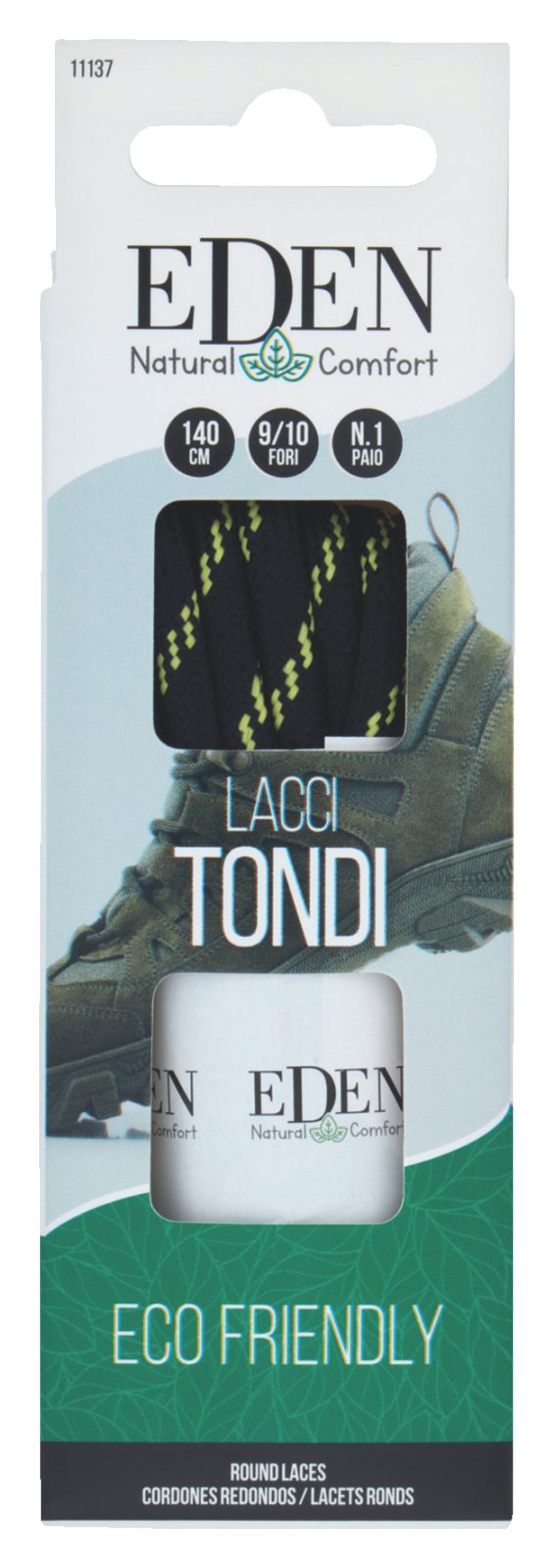 Lacci Tondi 140 cm 9/10 Fori 1 Paio