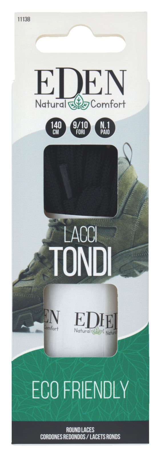 Lacci Tondi 140 cm 9/10 Fori 1 Paio