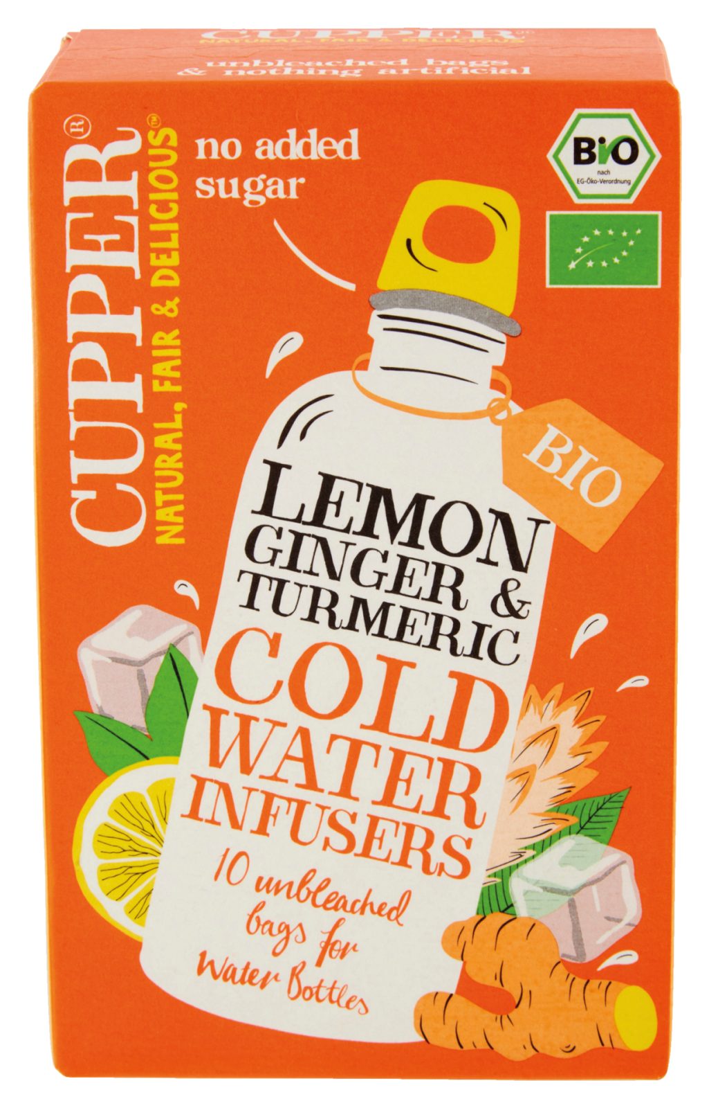 Infuso a freddo Biologico di Limone, Zenzero e Curcuma 10 bustine