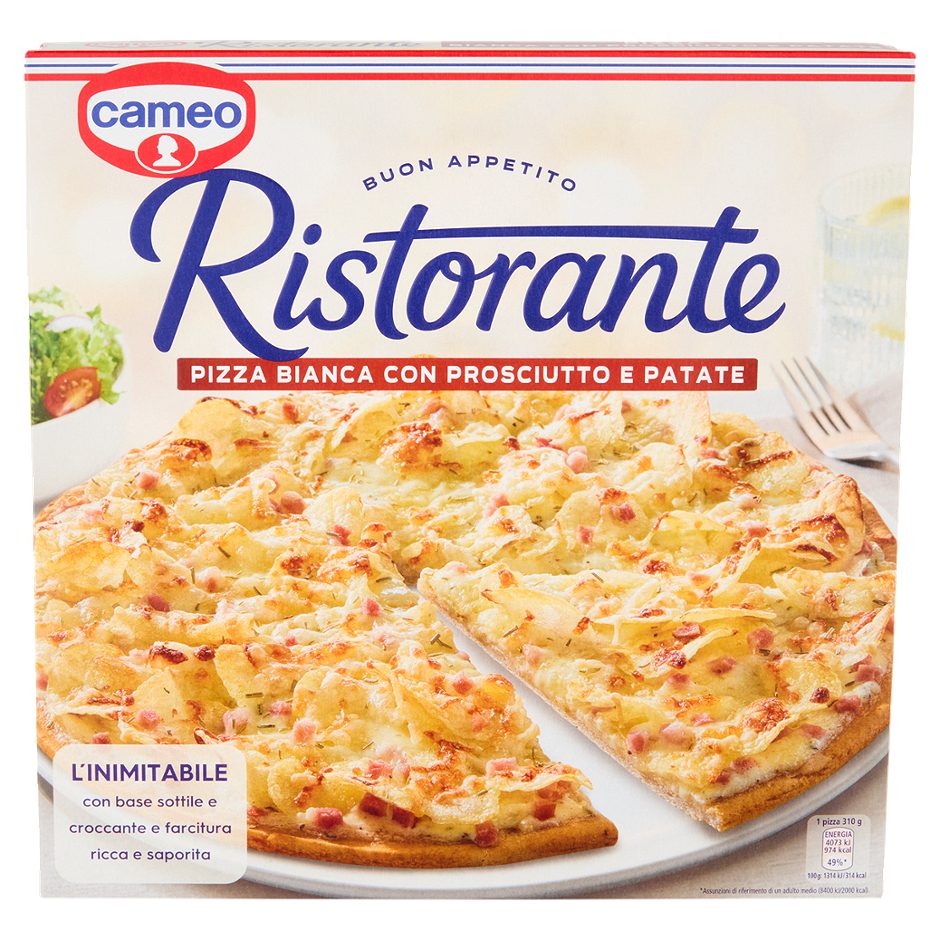Pizza Ristorante Bianca con Prosciutto e Patate