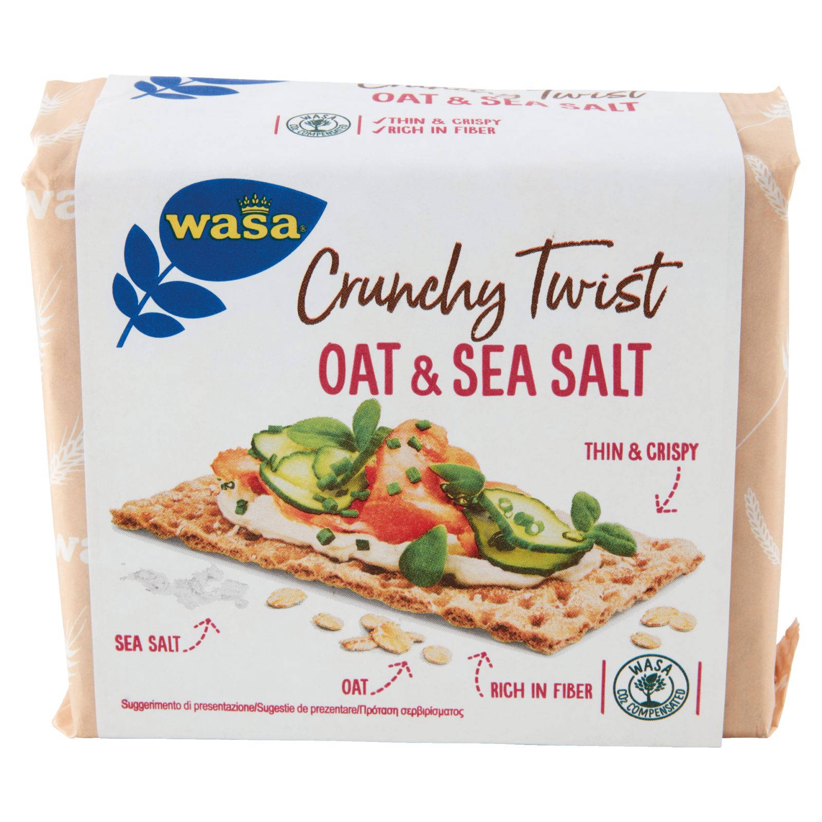 Chruncy Twist Cracker con Farina Integrale di Avena e Fiocchi d'Avena